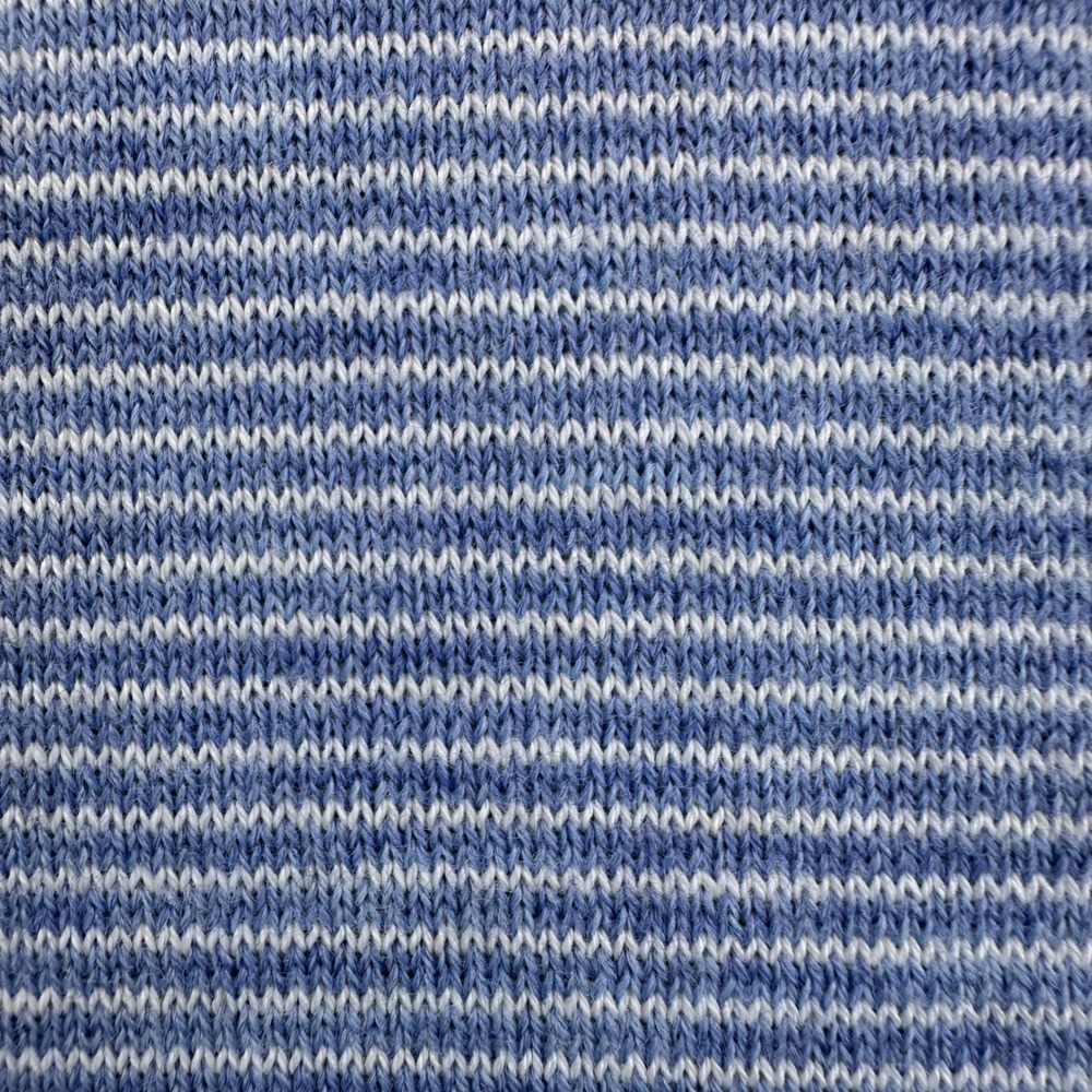 Peter Millar Crown Men's L Blue Canton Stripe 1/4 Zip Pullover Merino Wool Blend - Picture 7 of 14
